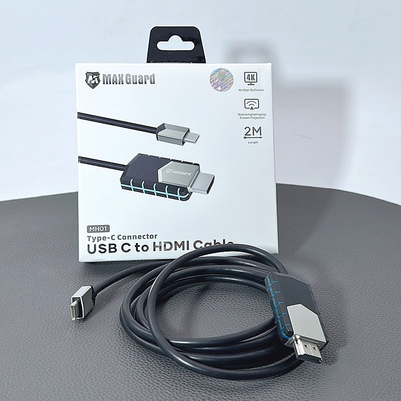 Data Cable Maxguard 2m 4K High-Definition Type-C Connector USB C To HDMI Cable