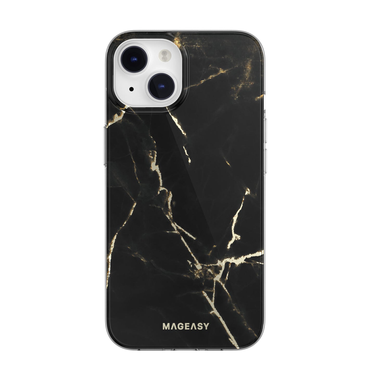 Mageasy Marble Case for iPhone 14 Pearl Black