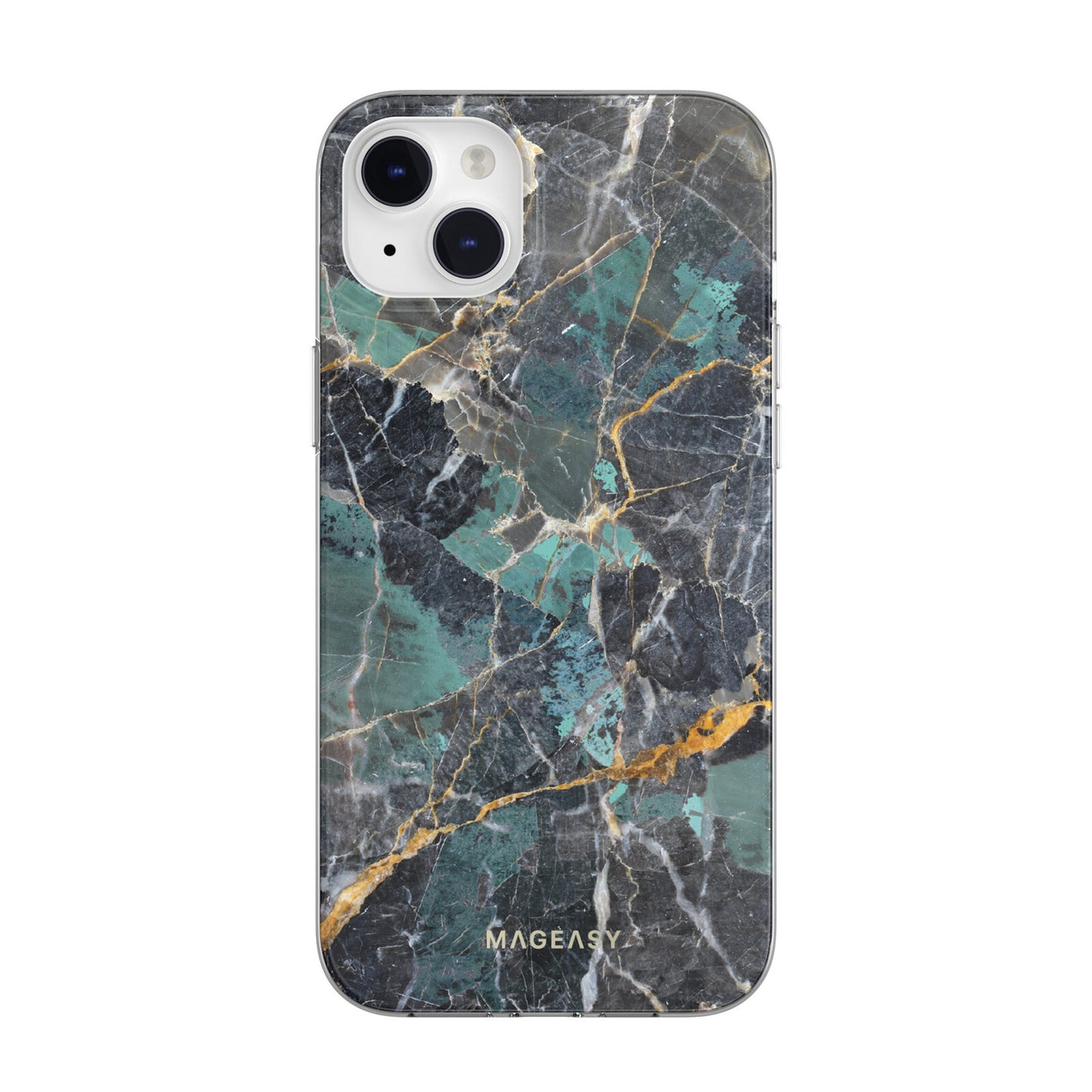 Mageasy Marble Case for iPhone 14 Plus Blue