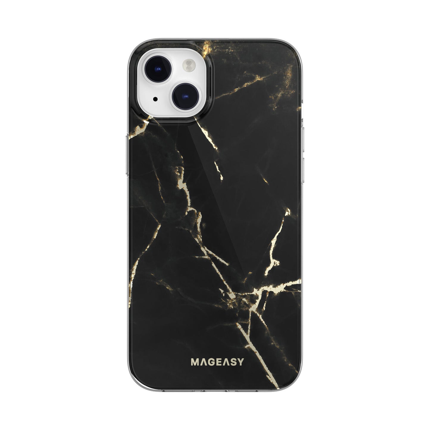 Mageasy Marble Case for iPhone 14 Plus Black