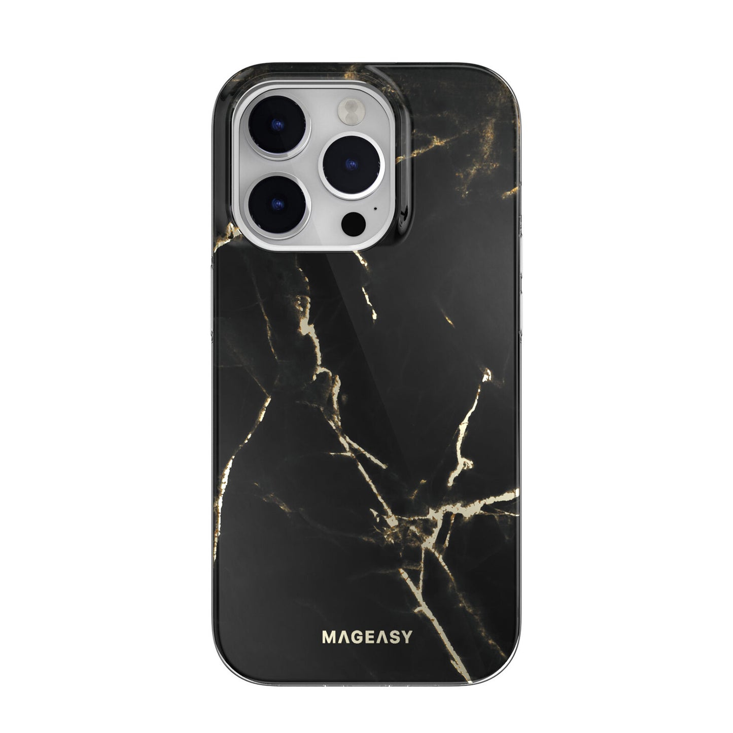 Mageasy Marble Case for iPhone 14 Pro Pearl Black