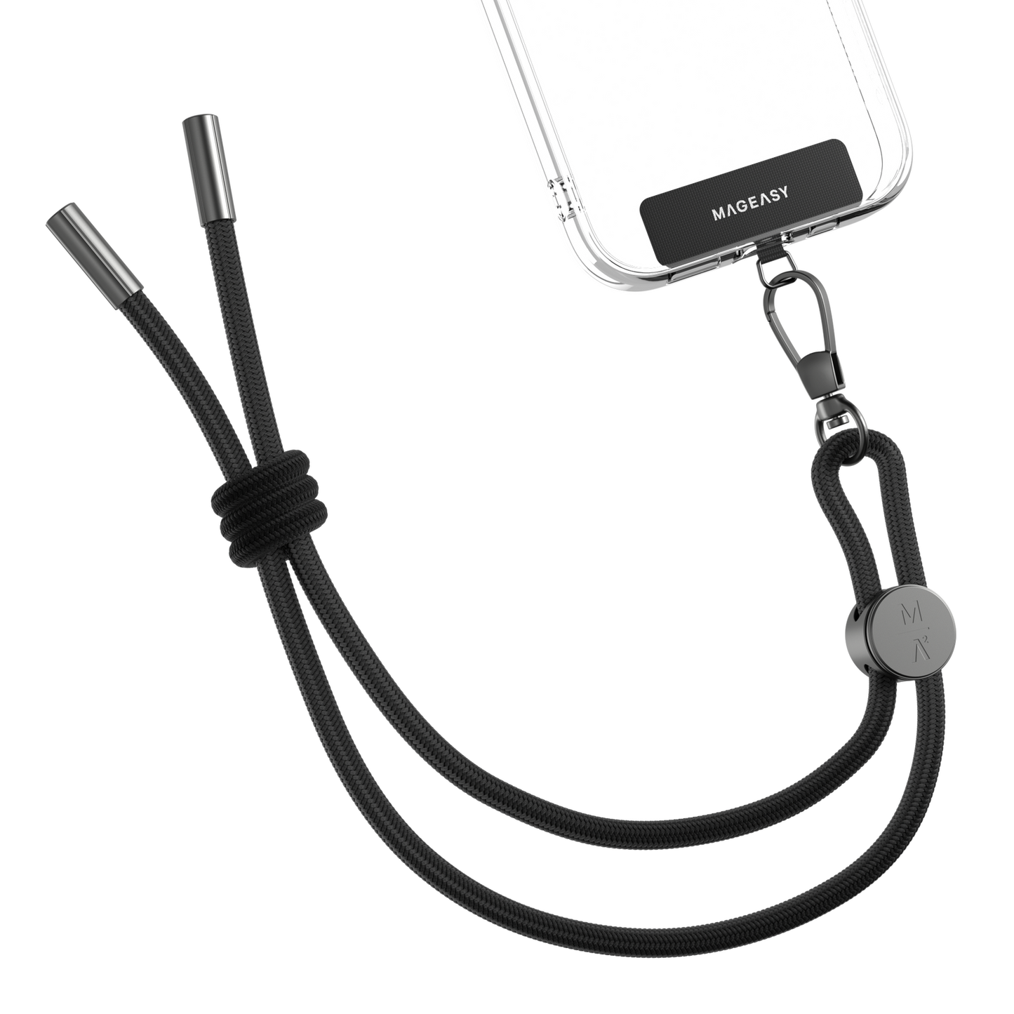 MagEasy 6mm Hand Wrist Strap Nylon String Phone Holder with Strap Card Holder