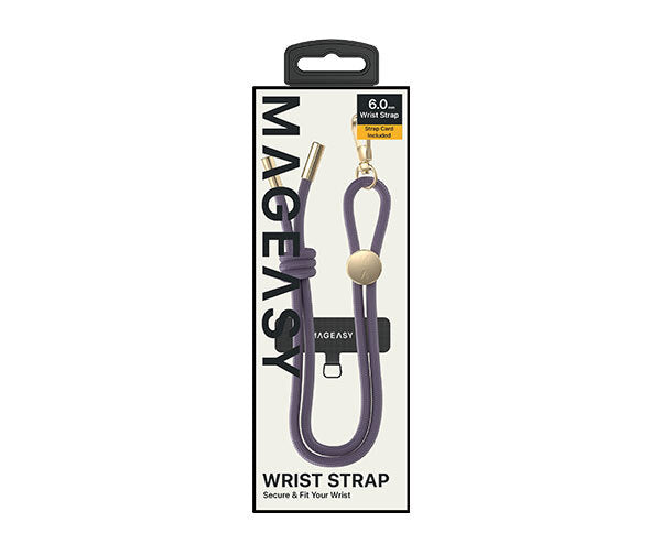 MagEasy 6mm Hand Wrist Strap Nylon String Phone Holder with Strap Card Holder