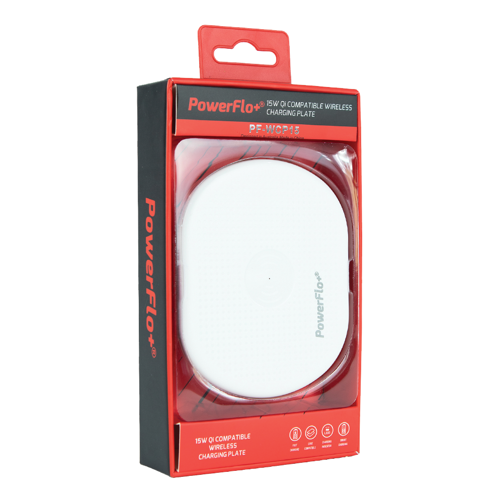 Powerflo 15W Seamless Wireless Fast Charging Plate For SmartPhones & Devices