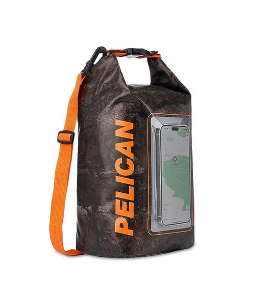 Genuine Pelican Marine Waterproof 5L Dry Bag w/ Phone Window - Black/Neon AU