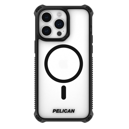 For Apple | Pelican | Guardian Rogue Case (MagSafe) | iPhone 15 Pro -Clear Black