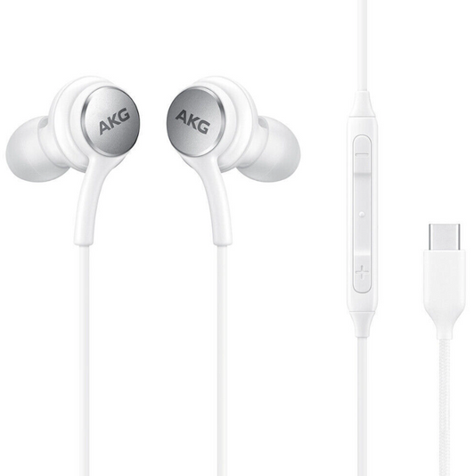 SAMSUNG AKG Type-C USB C Earphones Note 20 S24 Ultra S23 FE S22 Plus - White