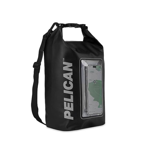 Genuine Pelican Marine Waterproof 5L Dry Bag w/ Phone Window - Stealth Black AUS