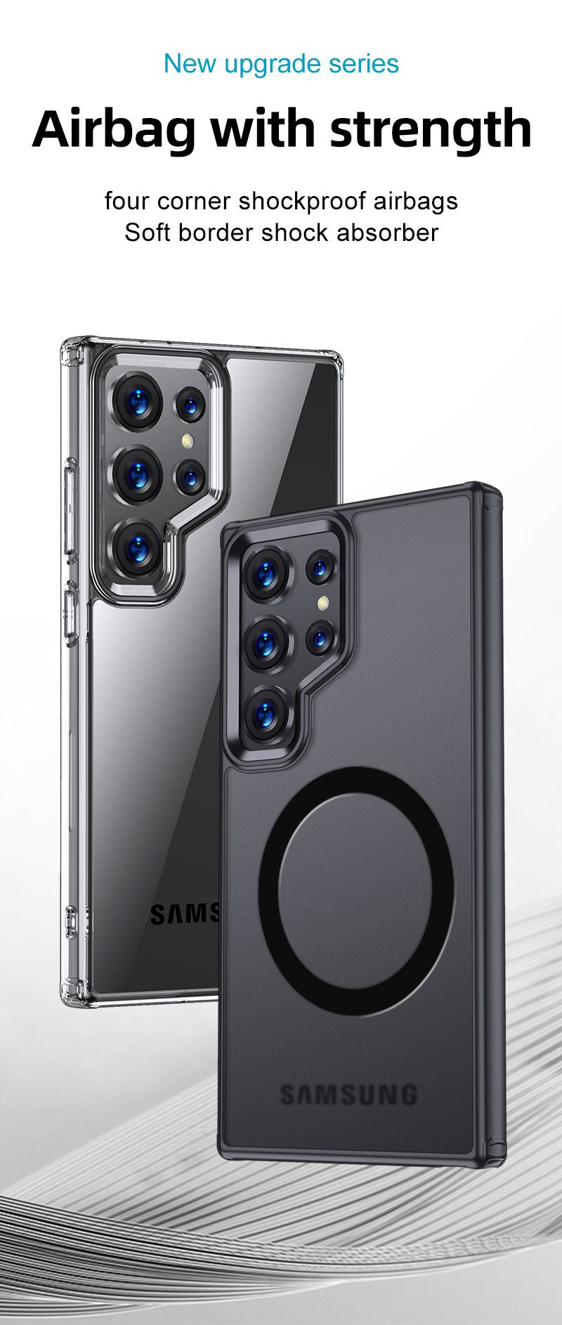 Aero Glide Magnetic Protective Bumper Case for Samsung Galaxy S24 Ultra
