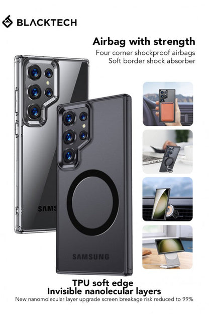 Aero Glide Magnetic ShockProof Protective Case for Samsung Galaxy S24 - Clear