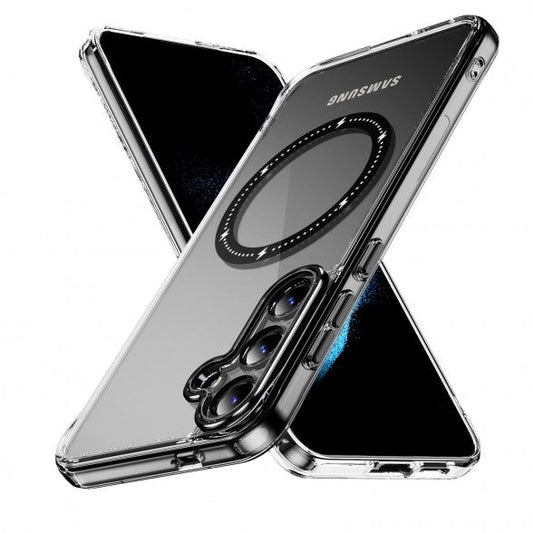 Shockproof Samsung Galaxy S24 Magnetic 360 Protective Case Cover - Clear