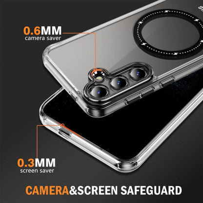 Shockproof Magnetic 360 Protective Case Cover for Samsung Galaxy S24 - Clear