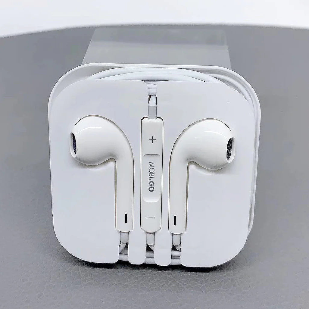 Earphone With 3.5 Connector 96db output Mobigo Compatible headset with Volume control