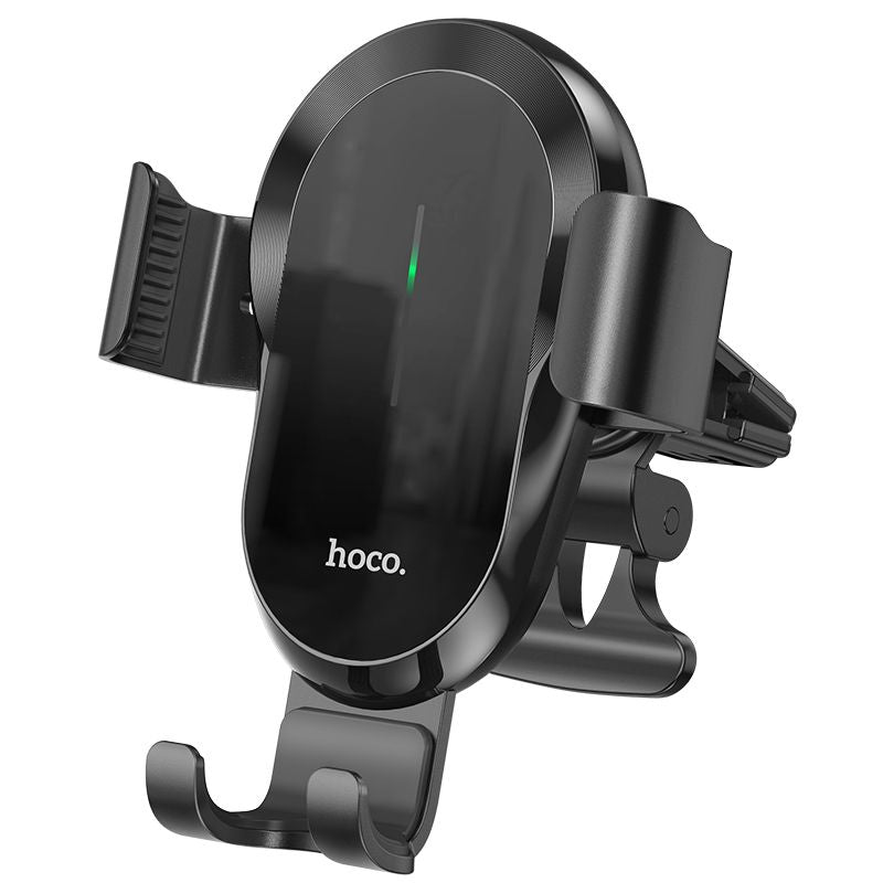 Hoco Wireless Car Charger 15W Air vent Mount Fast Charging Three Axis Linkage - Black