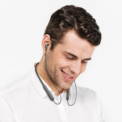 Universal InEar Wireless 20 Hours Perception Neckband Bluetooth Earphones- Black