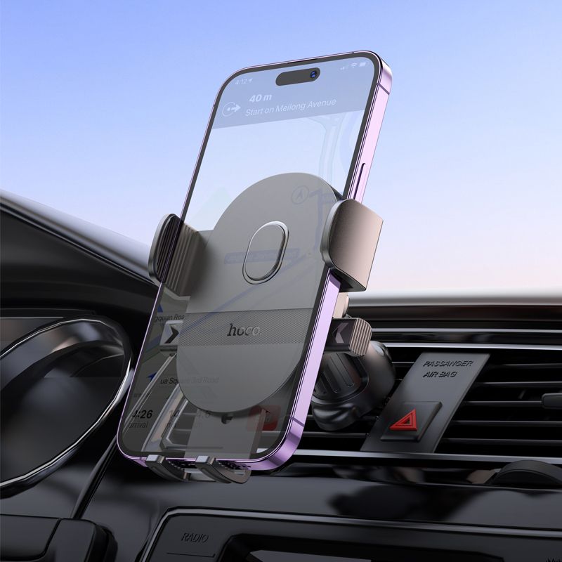 Phone Holder Mighty One Button AirVent Outlet Car Holder Sturdy/Strong - Black