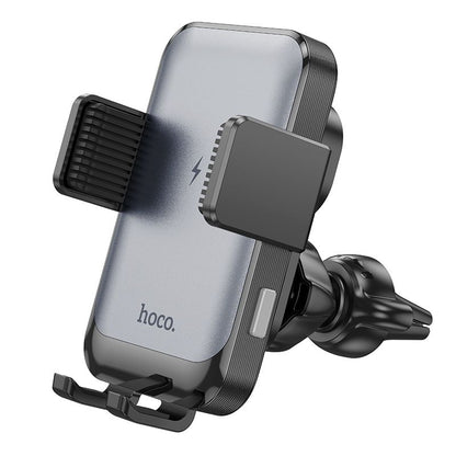 Hoco HW9 15W Fast Wireless Charger 2 in 1 DashBoard Car Holder - Black