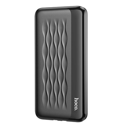 Hoco Power Bank 10000mAh PD22.5W Fast Charging With Built In Charging Cable - Black