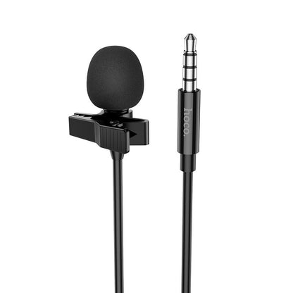 Hoco 3.5mm To Microphone Clear Sound Format Best for Gaming/Vlogging Durable- Black