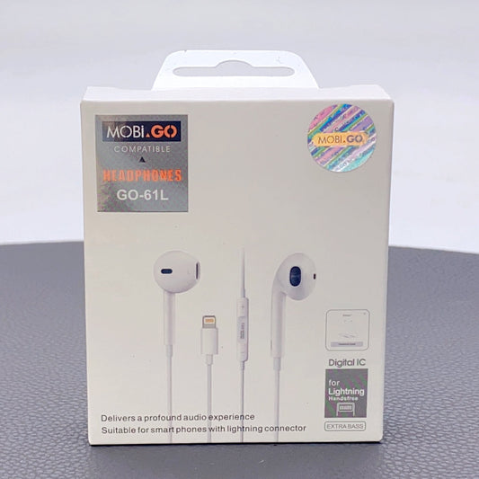 Earphone With Lightening Connector 3D output Mobigo Compatible headset with Volume control