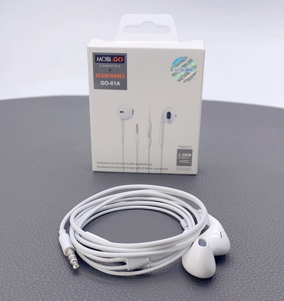 Earphone With 3.5mm Connector 3D output Mobigo Compatible headset with Volume control