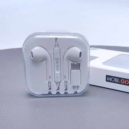 Earphone With Type-C Connector 96db output Mobigo Compatible headset with Volume control