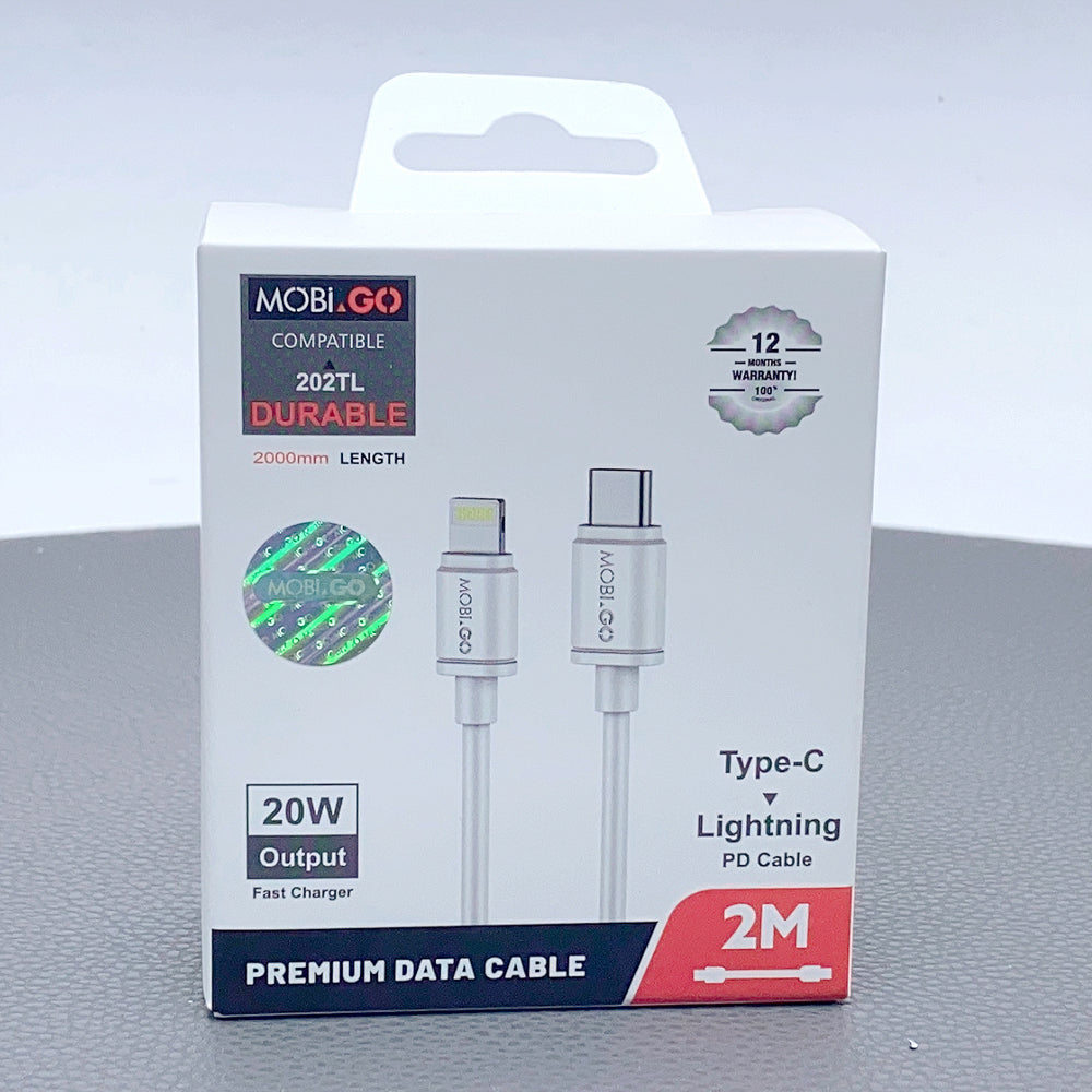 Lightening Charging Cable Mobigo 1m 20W PD To Lightning Fast charge Cable for iPhone