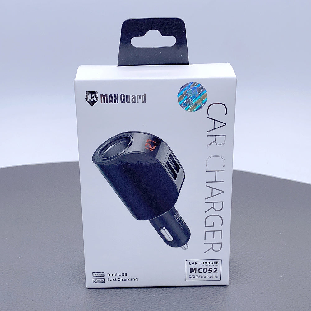Dual Port USB-A Car Charger Maxguard Fast Ciggrette Port Charger