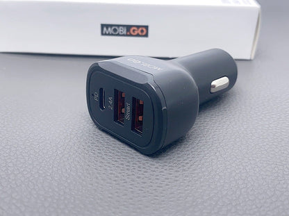 Universal Ciggratte Port Portable Mobigo PD 20W 2USB-A & USB-C Car Fast Charger