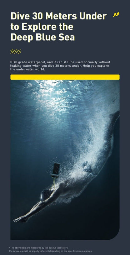 Baesus WaterProof Floating Seal Underwater Universal Phone Pouch Holder Case w/ lanyard