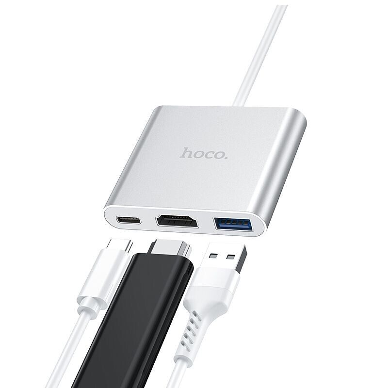Hoco 3 IN 1 CONVERTER TYPE USB C TO HDMI/USB 3.0/USB-C PD PORT ADAPTER [AU STOCK]