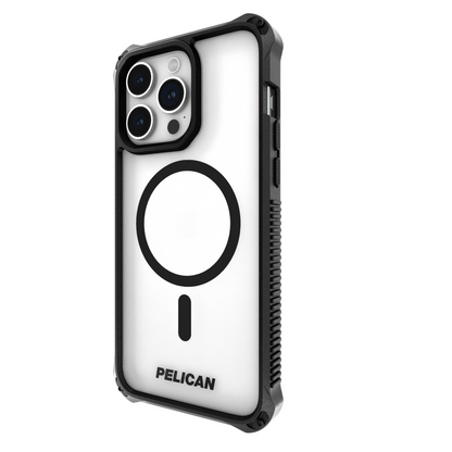 Genuine Pelican Guardian Rogue Magnetic For iPhone 15 Pro - Clear Black AU STOCK