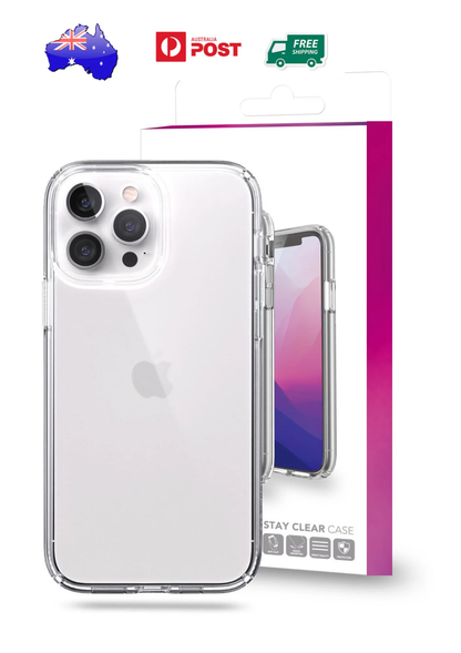 For iPhone 14 13 12 11 Pro Max Plus Mini Clear Hard Shockproof Case