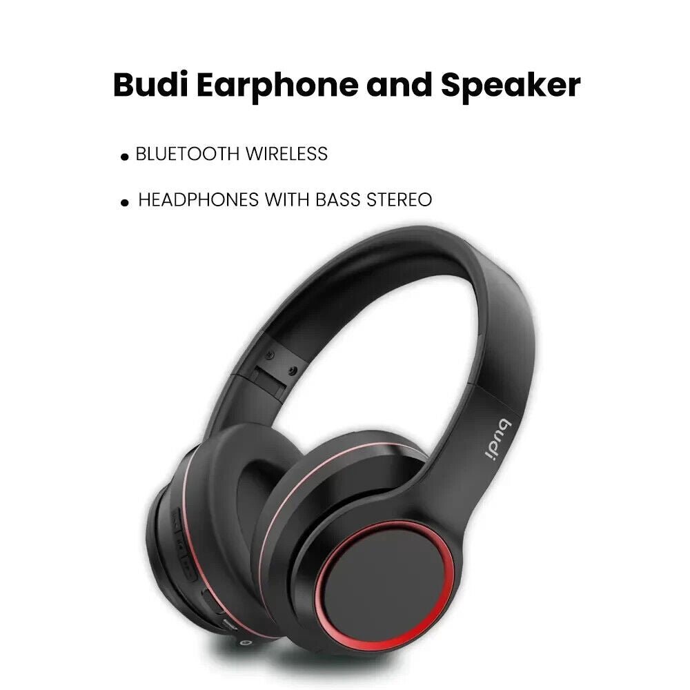 Budi Wireless Bluetooth 5.0 15H Play Time Bass Stereo Headphone