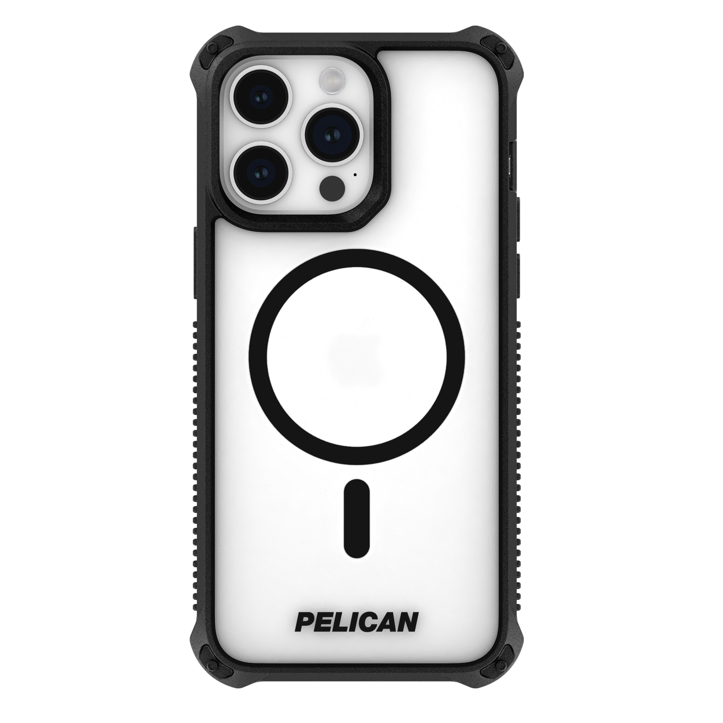 Genuine Pelican Guardian Rogue Magnetic Case For iPhone 15 Pro Max - Clear Black
