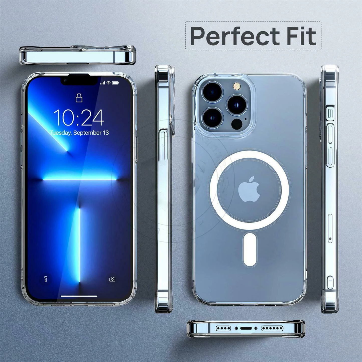 Clear Plating Slim Magnetic Case Cover for iPhone 14 Plus 13 12 11 Pro Max