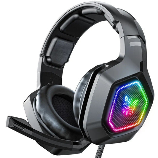 Surround Sound RGB Noise Cancelling Wired Gaming Headset Headphone with Mic