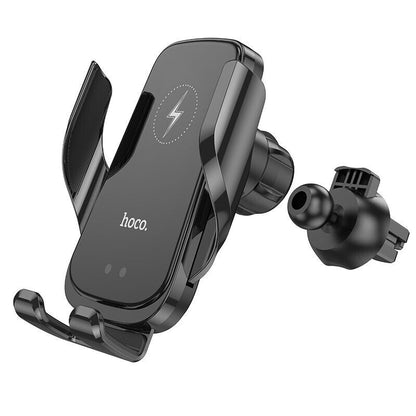 Hoco NEW Auto-Scaling 15W Wireless AirVent Car Charging Mount Phone Holder - Black
