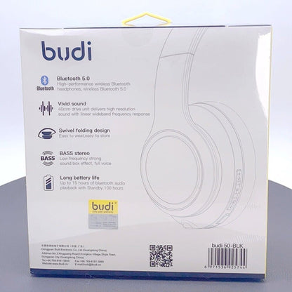 Budi Wireless Bluetooth 5.0 15H Play Time Bass Stereo Headphone