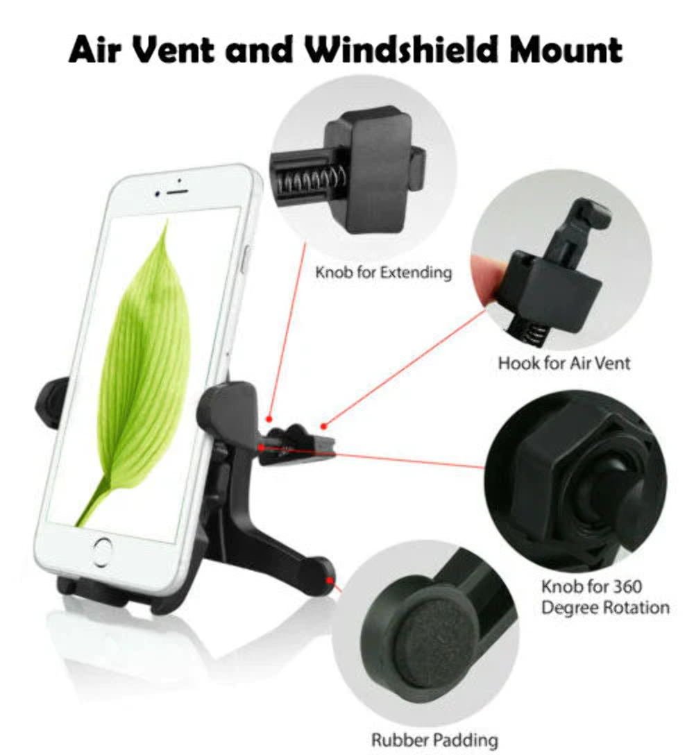 Universal Car Mobile Phone Holder Air vent Windshield Mount for iPhone Samsung