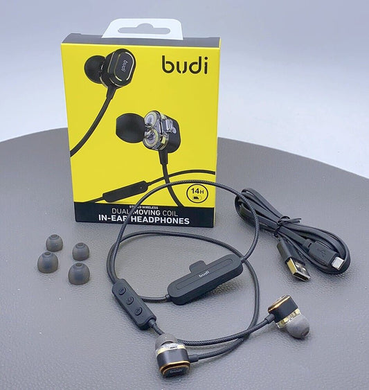 Budi Dual Moving Coil In-Ear Wireless Bluetooth Headphone Earphone