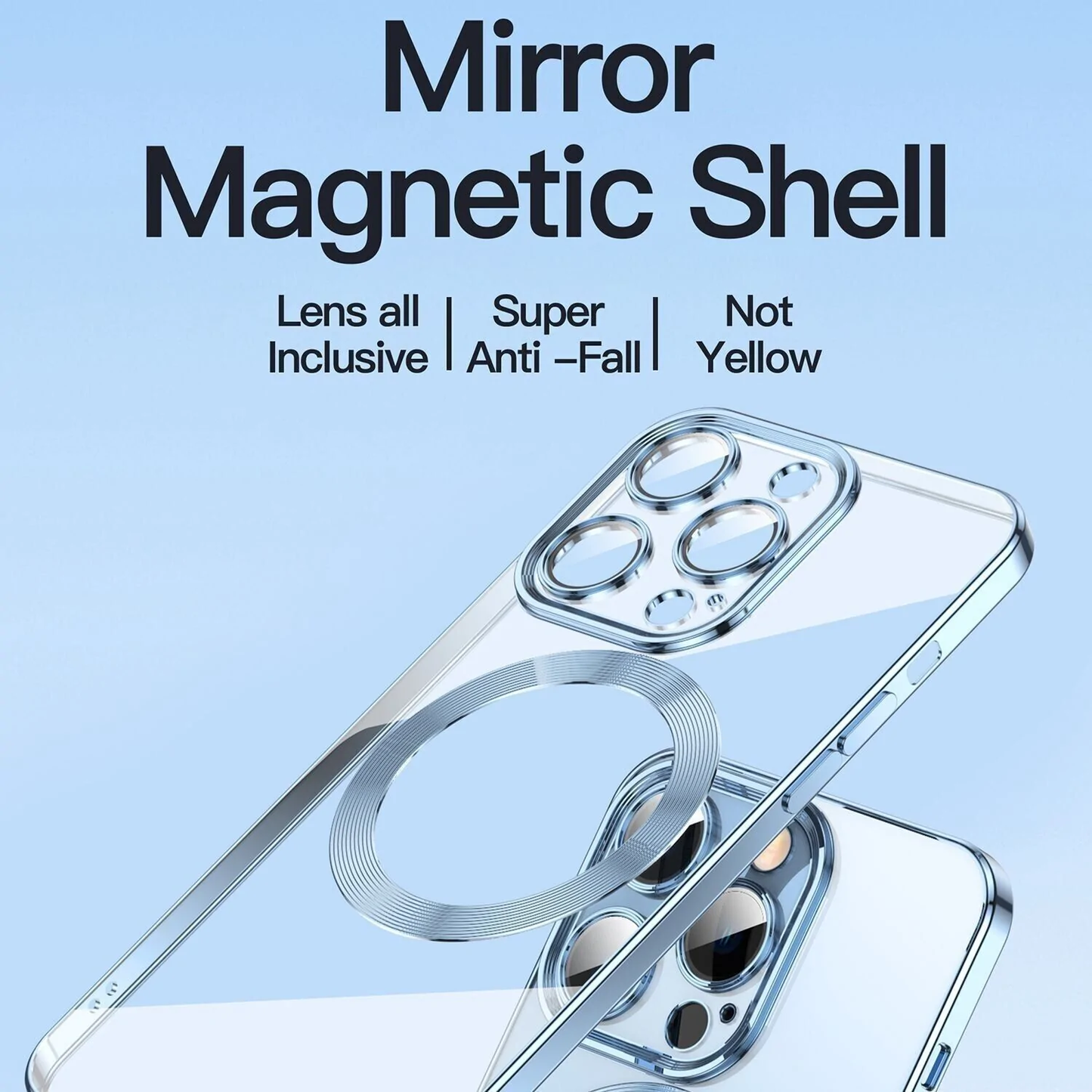 Clear Plating Slim Magnetic Case Cover for iPhone 14 Pro Max 13 12 11 [AU STOCK]