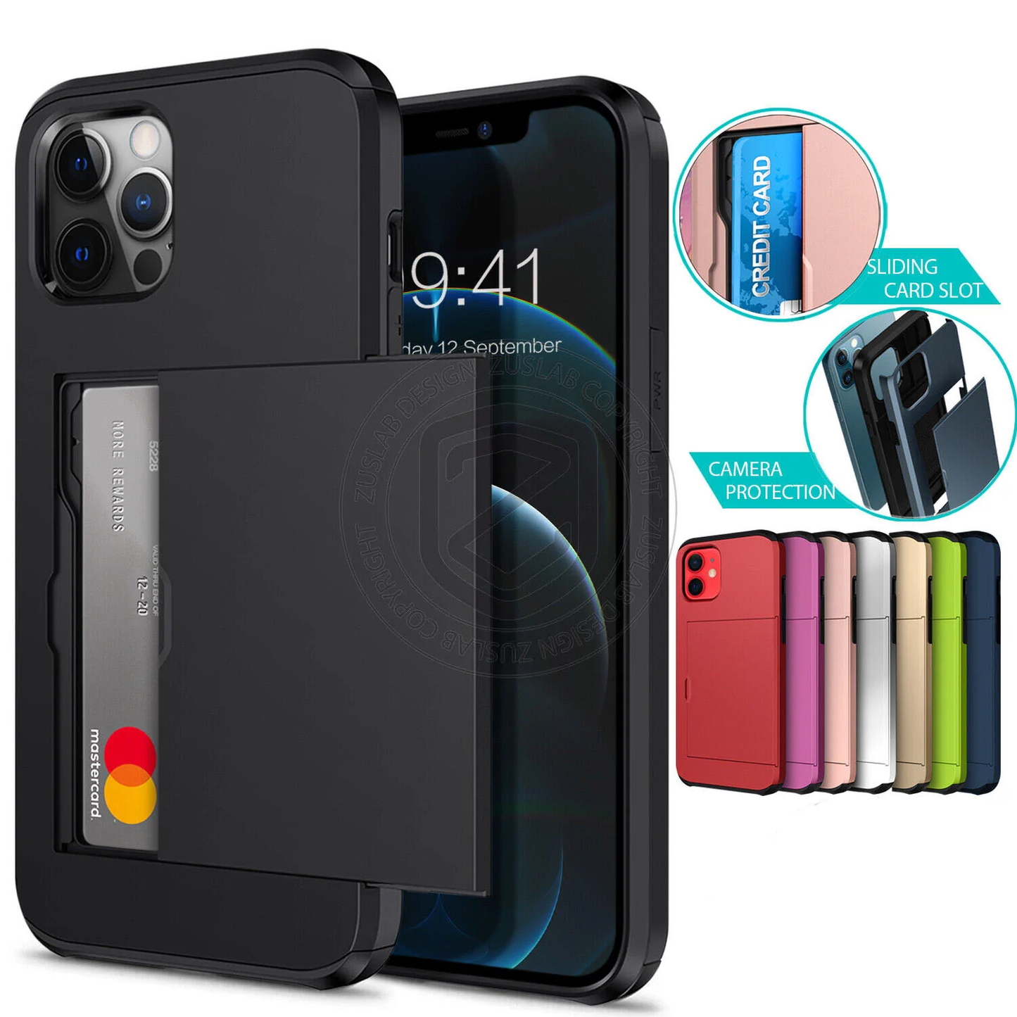 Wallet Card Case Cover for iPhone 14 13 11 12 Pro Max Plus 7 8 SE XR XS X