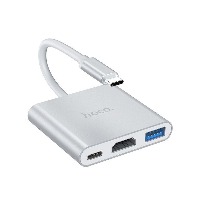 Hoco 3 IN 1 CONVERTER TYPE USB C TO HDMI/USB 3.0/USB-C PD PORT ADAPTER [AU STOCK]