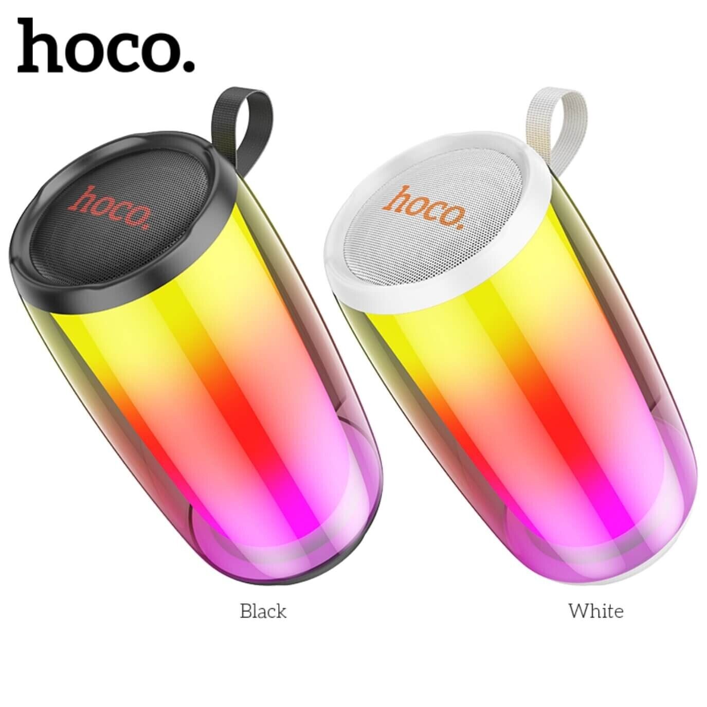 Hoco Portable Wireless Jumper Colorful Luminous Bluetooth Speaker-Black Durable/Loud