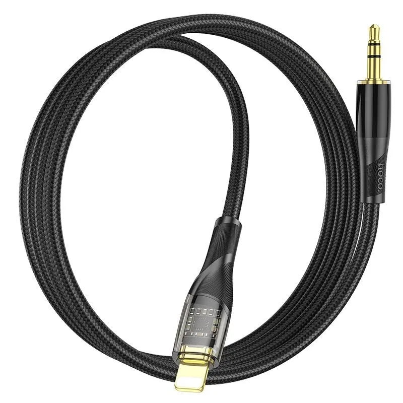 Hoco Genuine iPhone to 3.5mm 1M AUX Headphone Jack Male Audio Cable Converter NEW